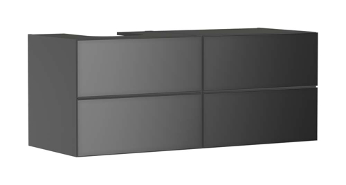 Slika od Xevolos E Vanity unit Slate Matt Grey 1370/550 with 4 drawers for console with cutout left