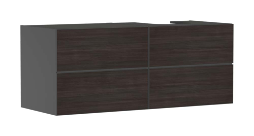 Slika od Xevolos E Vanity unit Slate Matt Grey 1370/550 with 4 drawers for console with cutout right