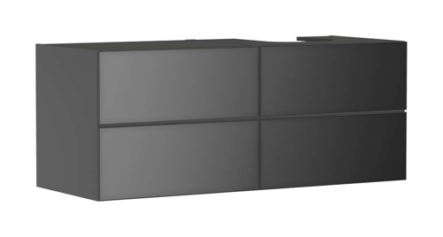 Slika od Xevolos E Vanity unit Slate Matt Grey 1370/550 with 4 drawers for console with cutout right