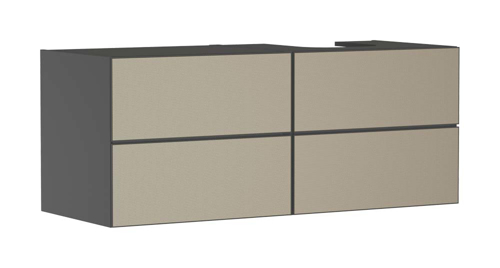 Slika od Xevolos E Vanity unit Slate Matt Grey 1370/550 with 4 drawers for console with cutout right