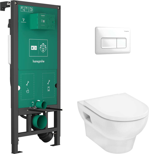 Slika od GladeLake S WC Complete Set with iFrame universal concealed cistern, iFrame Original Q flush plate and GladeLake WC-Seat