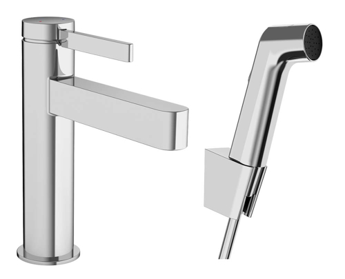 Slika od Finoris Single lever basin mixer 110 with bidette hand shower and shower hose 160 cm