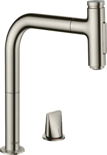 Slika od Metris Select M71 2-hole single lever kitchen mixer 200, pull-out spray, 2jet, sBox