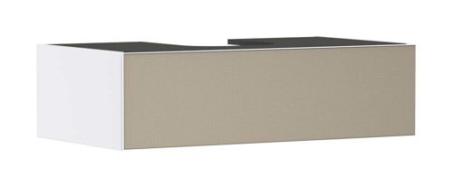 Slika od Xevolos E Vanity unit Matt White 980/550 with 1 drawer for console with cutout middle