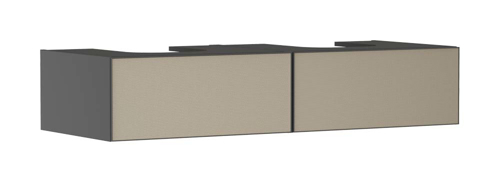 Slika od Xevolos E Vanity unit Slate Matt Grey 1370/550 with 2 drawers for console with 2 cutouts