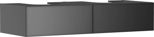 Slika od Xevolos E Vanity unit Slate Matt Grey 1370/550 with 2 drawers for console with 2 cutouts