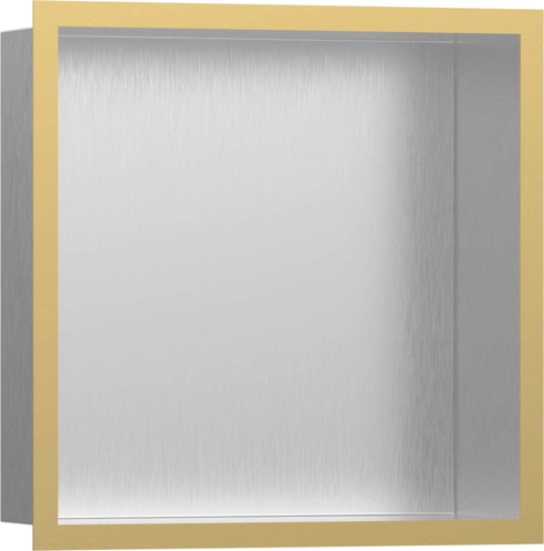 Slika od XtraStoris Individual Wall niche Brushed Stainless Steel with design frame 300/300/100