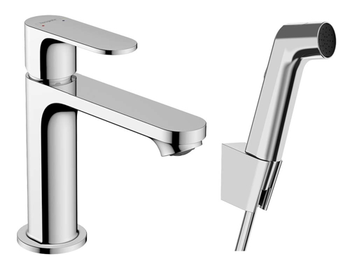Slika od Rebris S Single lever basin mixer 110 with bidette hand shower and shower hose 160 cm without waste set