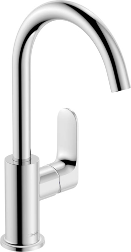 Slika od Rebris S Single lever basin mixer 210 with swivel spout and pop-up waste set