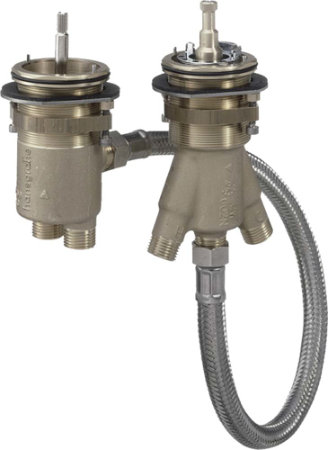 Slika od set for 2-hole rim mounted thermostatic bath mixer