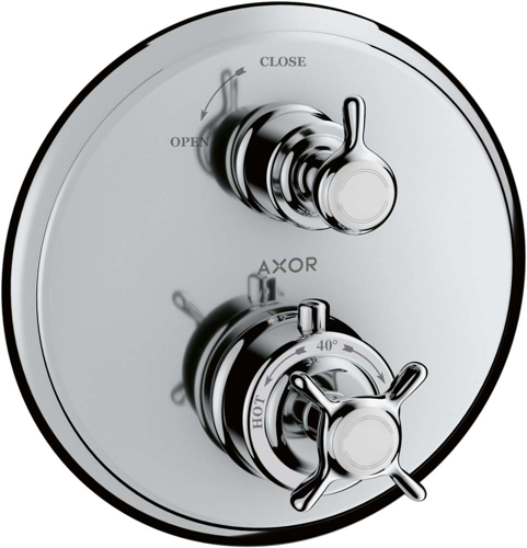 Slika od Montreux Thermostat for concealed installation with cross handle and shut-off valve