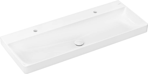 Slika od Xelu Q Countertop basin ground 1200/480 with 2 tap holes without overflow, SmartClean