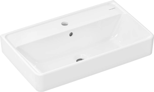 Slika od Xanuia Q Wash basin Compact 650/390 with tap hole and overflow, SmartClean