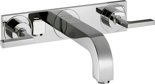Slika od Citterio 3-hole basin mixer for concealed installation wall-mounted with spout 226 mm, lever handles and plate