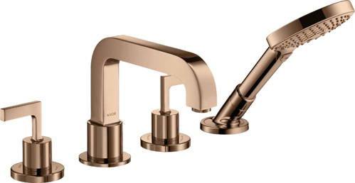 Slika od Citterio 4-hole tile mounted bath mixer with lever handles and escutcheons