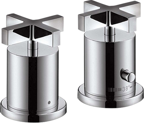 Slika od Citterio 2-hole rim mounted thermostatic bath mixer with cross handles