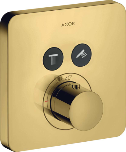 Slika od AXOR ShowerSolutions Thermostat for concealed installation softsquare for 2 functions