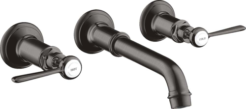 Slika od AXOR Montreux 3-hole basin mixer for concealed installation wall-mounted with spout 165 - 225 mm and lever handles