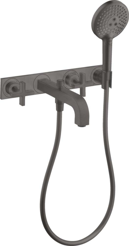 Slika od AXOR Citterio 3-hole bath mixer for concealed installation wall-mounted with cross handles and plate