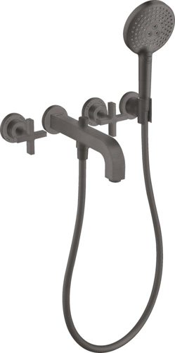 Slika od AXOR Citterio 3-hole bath mixer for concealed installation wall-mounted with cross handles and escutcheons