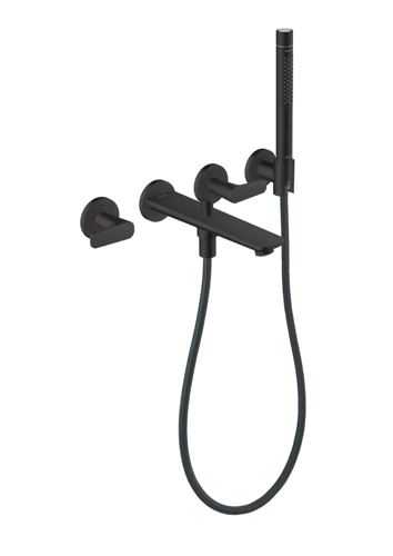 Slika od AXOR Citterio C 3-hole bath mixer for concealed installation wall-mounted with hand shower