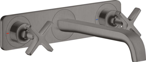 Slika od AXOR Citterio E 3-hole basin mixer for concealed installation wall-mounted with spout 220 mm and plate