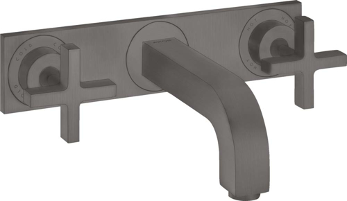 Slika od AXOR Citterio 3-hole basin mixer for concealed installation wall-mounted with spout 226 mm, cross handles and plate