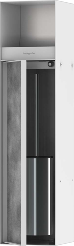 Slika od  XtraStoris Rock Recessed toilet brush holder with toilet paper holder and tileable door