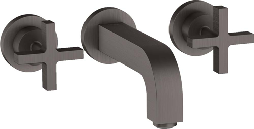 Slika od AXOR Citterio 3-hole basin mixer for concealed installation wall-mounted with spout 162 mm, cross handles and escutcheons