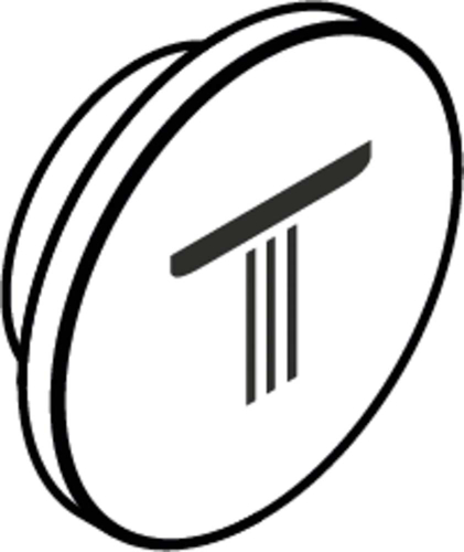 Slika od Symbol overhead shower Rain small thernistatic module Select 