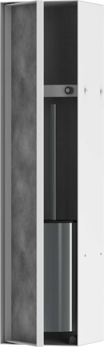 Slika od  XtraStoris Rock Recessed toilet brush holder with storage shelf and tileable door