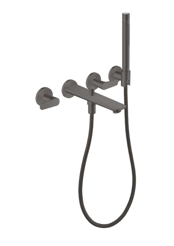 Slika od AXOR Citterio C 3-hole bath mixer for concealed installation wall-mounted with hand shower