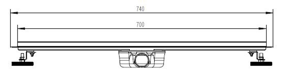 Slika od TUŠ KANALICA 700 mm MT03  GUN METAL