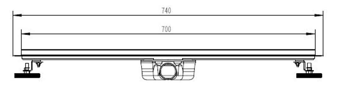 Slika od TUŠ KANALICA MTU-3 700 mm MT03 hrom