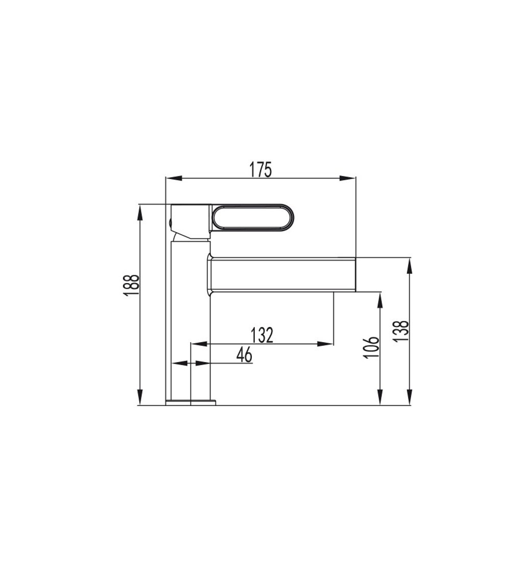 Slika od FENIX BATERIJA ZA UMIVAONIK GUNMETAL BEZ POP-UP ODLIVA