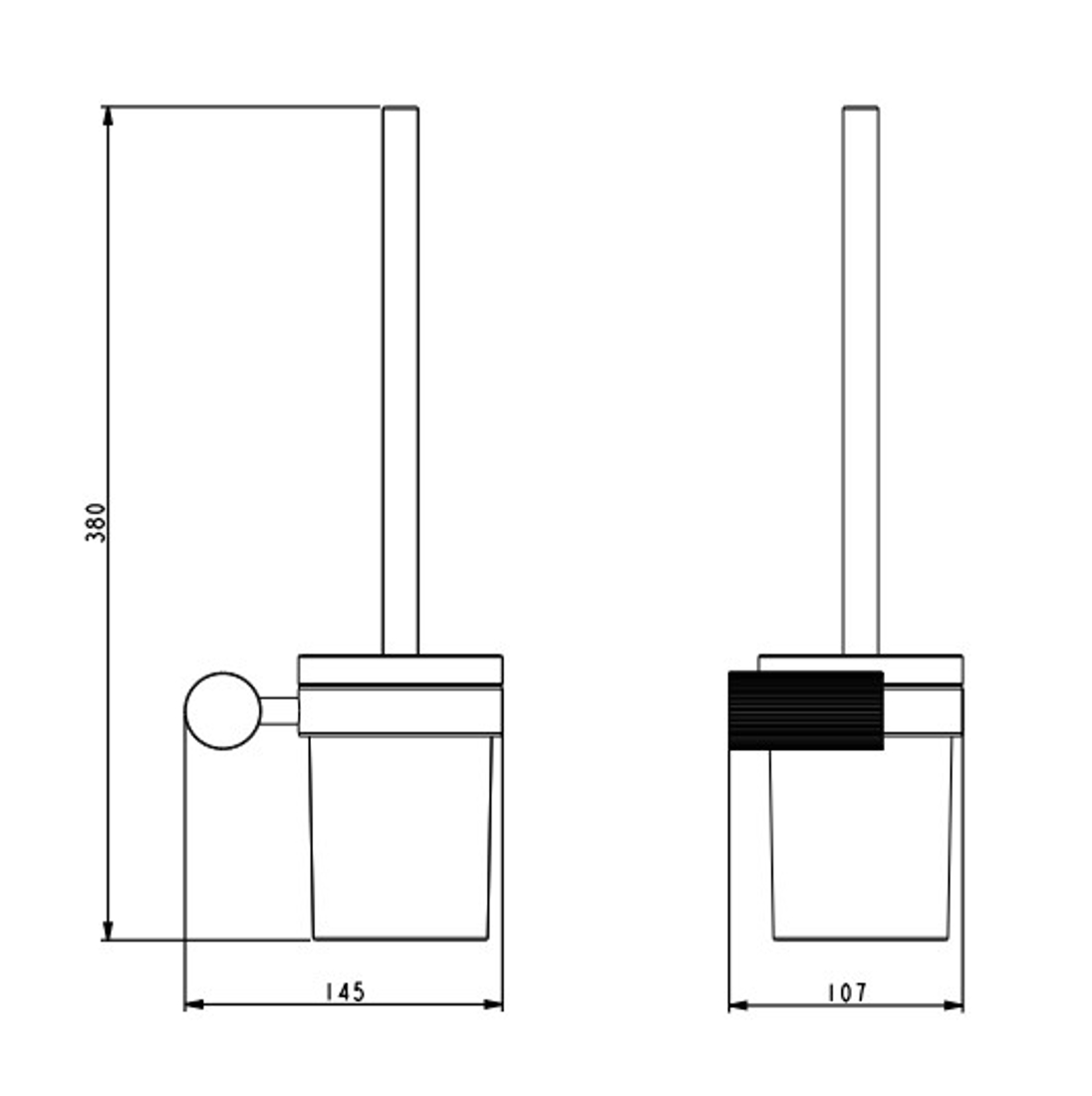 Slika od ARIS DRŽAČ ZA WC ČETKU BRUSHED ROSE GOLD