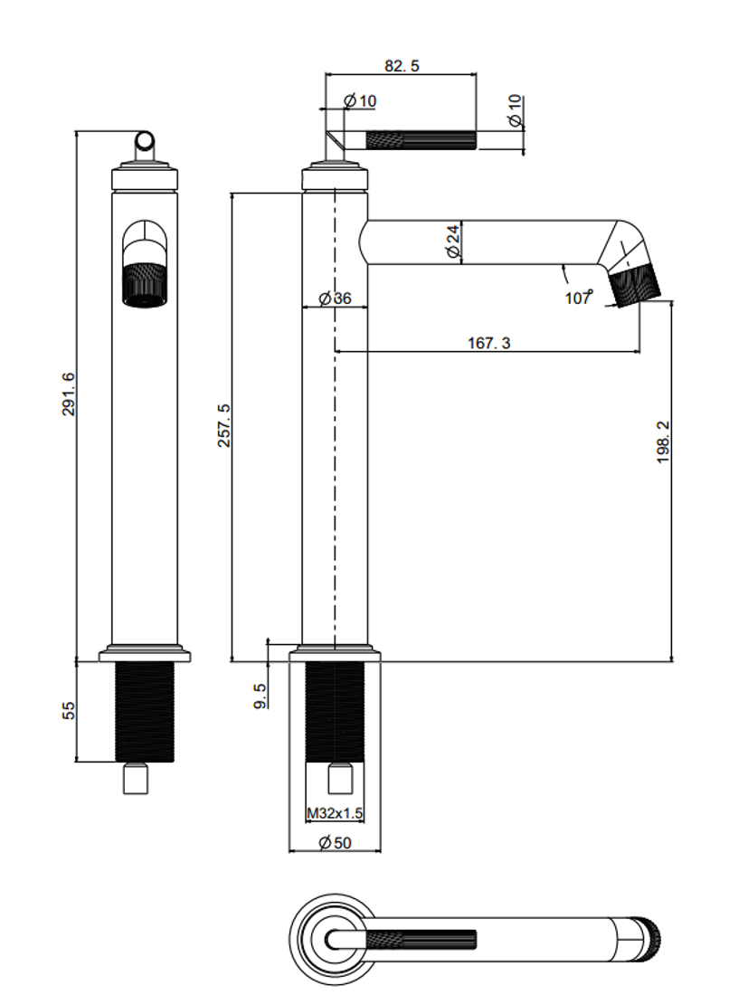 Slika od BLISS SLAVINA ZA LAVABO VISOKA BRUSHED ROSE GOLD