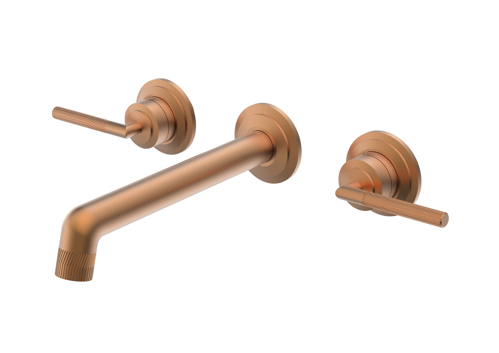 Slika od BLISS ZIDNA SLAVINA SA 3 RUPE BRUSHED ROSE GOLD