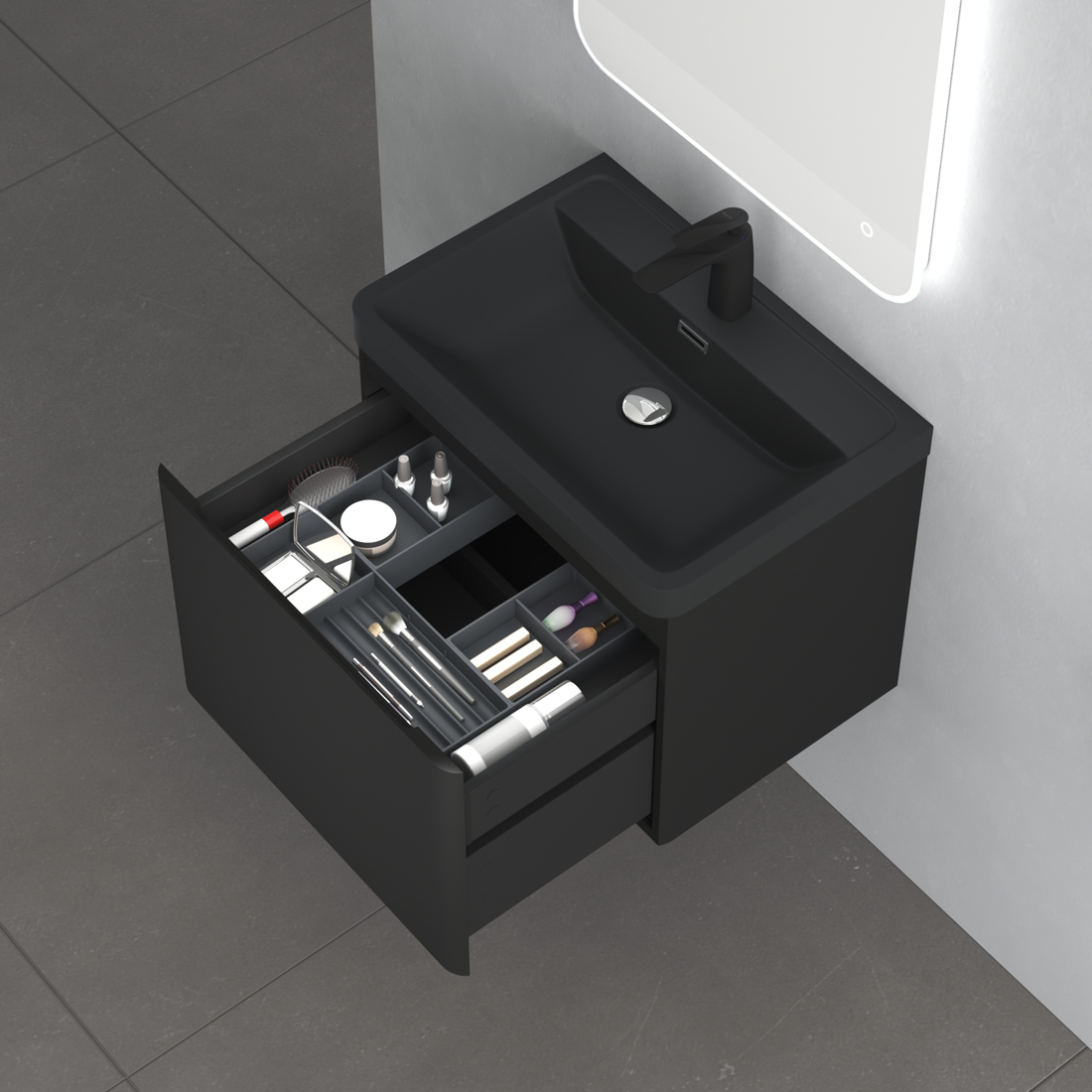 Slika od ANCONA KABINET BLACK 600X420