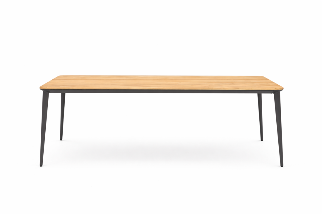 Slika od TIMO STO 2,4 m TEAK TOP, CHARCOAL LEGS