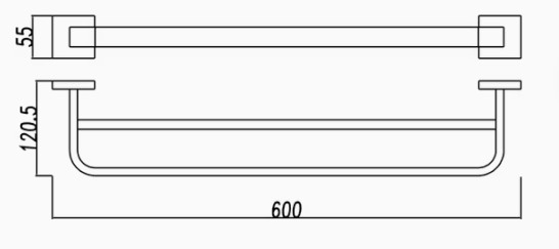 Slika od NORK DRŽAČ ZA PEŠKIR DUPLI 60CM