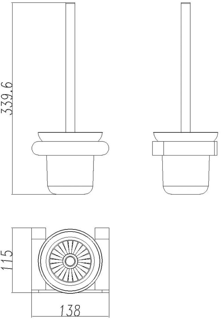 Slika od SS DRŽAČ I WC ČETKA MAT CRNA