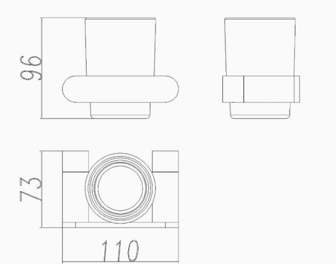 Slika od SS DRŽAČ ZA ČETKICE ZA ZUBE MAT CRNI