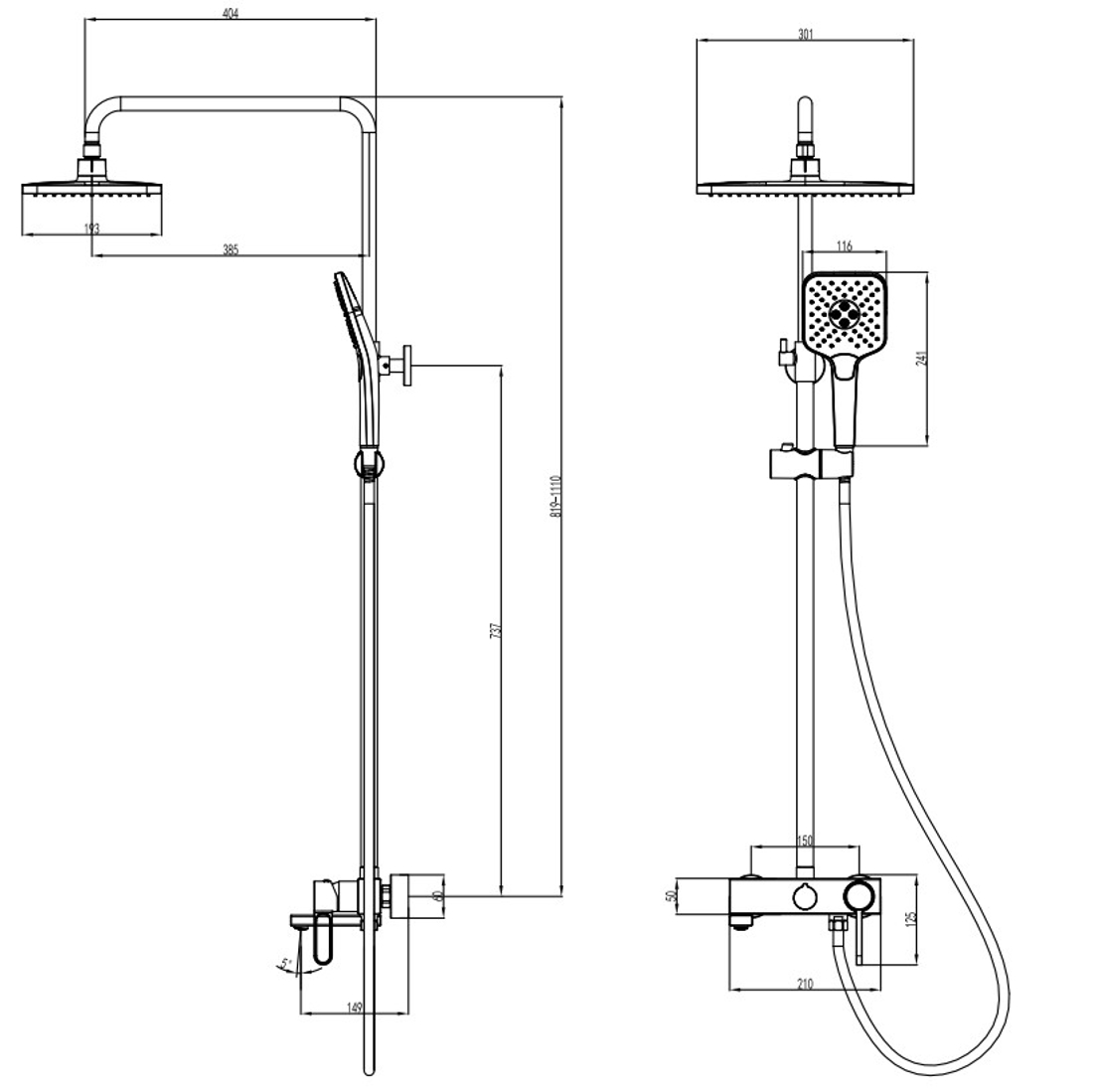 Slika od FENIX TUŠ SET GUNMETAL